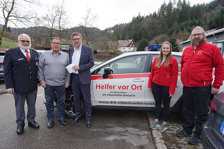 v.l.Josef Steinel, Elmar Gaiser, Bruno Ketterer, Christiane Schmälze und Rudi Huber 